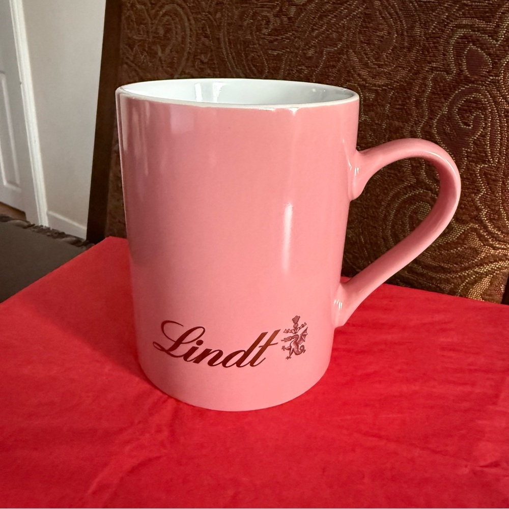 Lindt Chocolate Pink 16oz Mug/Cup Maud Borup 1907 Promotional Advertising